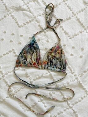San Lorenzo Floral Triangle Bikini Top | Size Small